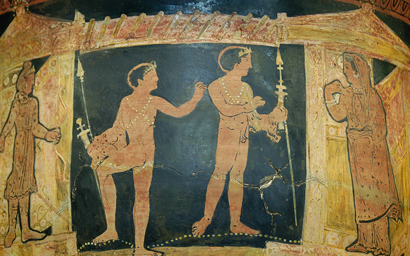 Iphigenia Escapes from Tauris with Her Brother Orestes.