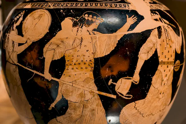 Achilles Painter - Arv 987 2 - Dionysos With Satyrs And Maenads - Paris Bnf Cabmed 357 - 