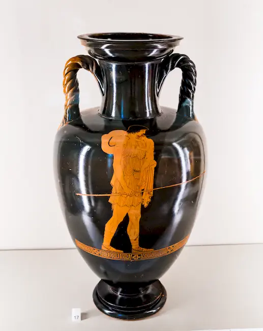 Achilles Painter - Arv 987 4 - Euphorbos With The Infant Oidipous - Man - Paris Bnf Cabmed 372 - 