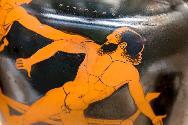 Alkimachos Painter Arv 530 19 Theseus And Prokrustes - Woman With Phiale Running 