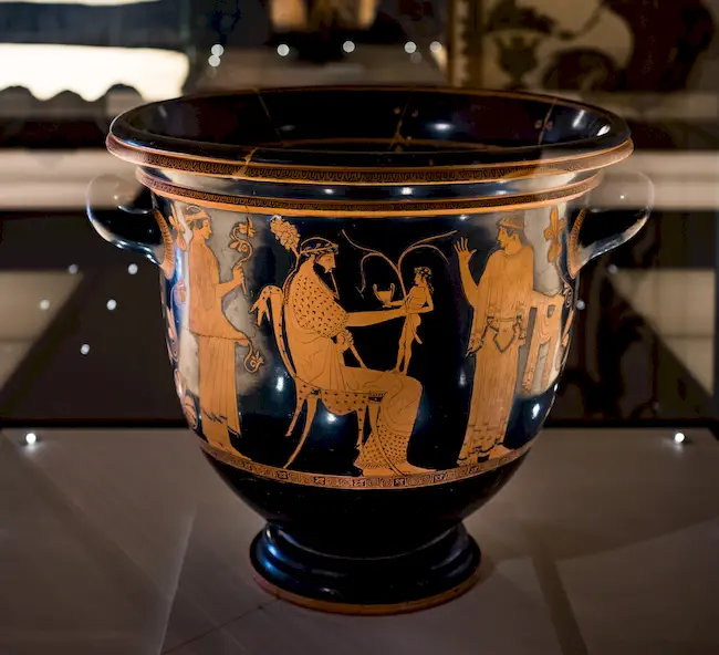 Altamura Painter - Arv 593 41 - Dionysos And Oinopion - Acontist Between Flute-Player And Nike - Ferrara Man 2738 - 