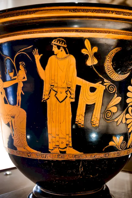 Altamura Painter - Arv 593 41 - Dionysos And Oinopion - Acontist Between Flute-Player And Nike - Ferrara Man 2738 - 