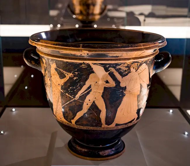 Altamura Painter - Arv 593 41 - Dionysos And Oinopion - Acontist Between Flute-Player And Nike - Ferrara Man 2738 - 