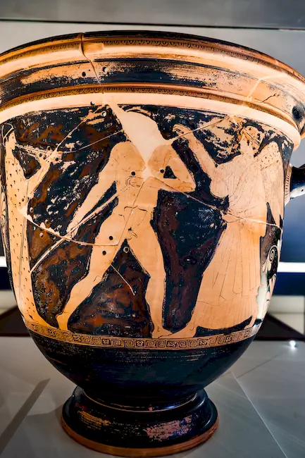 Altamura Painter - Arv 593 41 - Dionysos And Oinopion - Acontist Between Flute-Player And Nike - Ferrara Man 2738 - 