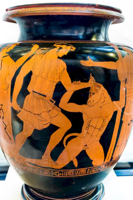 Altamura Painter - Arv 593 44 - Theseus And Minotauros - Draped Youths - München As Sl 471 - 