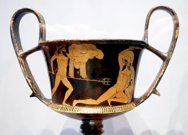 Red-Figure Kantharos Gigantomachy (Boston Mfa 