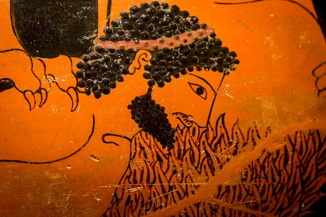 Andokides Painter Arv 4 8 Herakles And The Lion - Achilles And Ajax Playing 