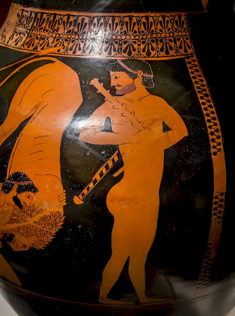 Andokides Painter Arv 4 8 Herakles And The Lion - Achilles And Ajax Playing 