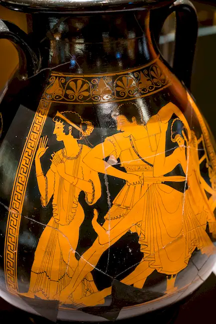 Berlin Painter - Arv 204 109 - Orestes Killing Aigisthos - Talthybios Holding Back Klytaimnestra - Wien Khm As Iv 3725 - 