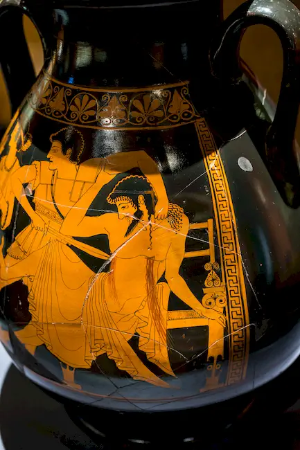 Berlin Painter - Arv 204 109 - Orestes Killing Aigisthos - Talthybios Holding Back Klytaimnestra - Wien Khm As Iv 3725 - 