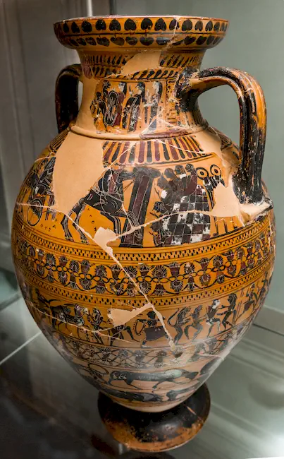 Castellani Painter - Abv 95 8 - Departure Of Amphiaraos - Chariot Race - Herakles Fighting Amazons - Satyrs And Maenads - Animal Frieze - Firenze Man 3773 - 