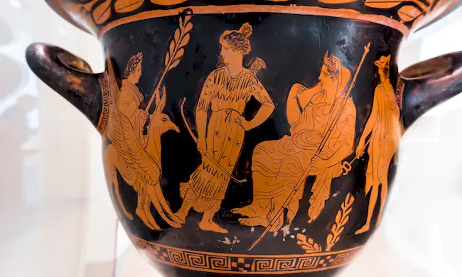 Manner Of The Dinos Painter Arv 1156 8 Apollon And Artemis And Leto And Hermes 