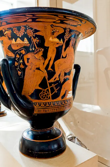 Erbach Painter 1418 3 Apollon And Marsyas With Eros And Satyrs And Maenads - Athlete Between Two Youths 