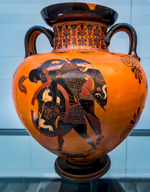 Exekias - Abv 144 6 - Animal Frieze - Aias Carrying The Body Of Achilleus - München As 1470 - 
