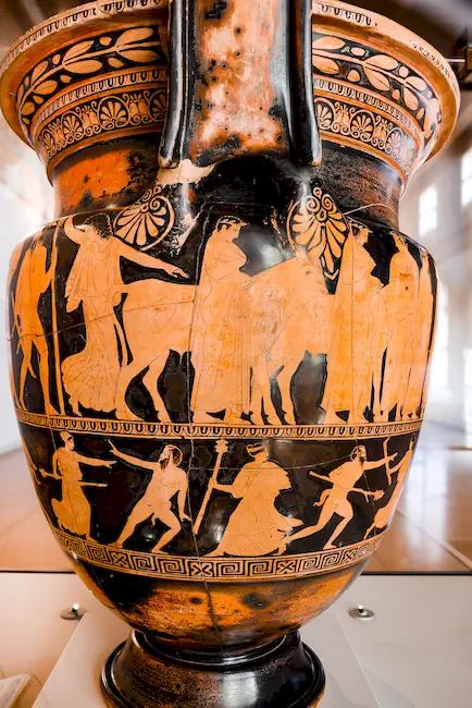 Kleophon Painter - Arv 1143 1 - Sacrifice To Apollon - Return Of Hephaistos - Thiasos Of Satyrs And Maenads - Ferrara Man 44894 - 