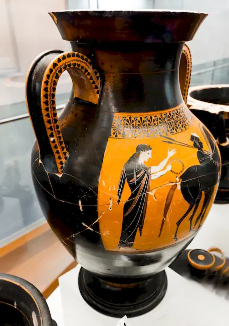Lysippides Painter - Abv 255 9 - Herakles Kitharoidos - Warrior With Horse Departing - Roma Mnevg 24998 - 