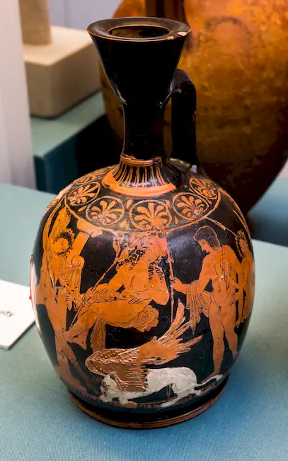 Manner Of The Meidias Painter Arv 1325 49 Oidipus Killing The Sphinx 