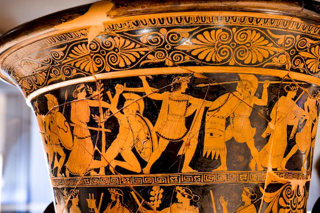 Niobid Painter - Arv 602 24 - Gigantomachy - Triptolemos - Dionysos With Satyr And Maenads - Ferrara Man 2891 - 