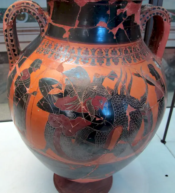 Pittore Di Berlino 1686, Anfora A Con Eracle E Il Mostro Marino Triton, Quadriga, 550-525 04 Da Del Tufo, 