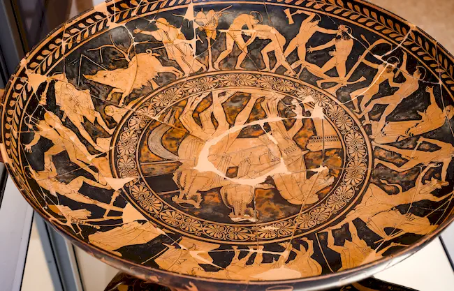 Penthesilea Painter - Arv 882 35 - Theseus And Peirithoos - Deeds Of Theseus - Memnon And Achilles Fighting - Ajax And Odysseus Quarrelling - Ferrara Man 44885 - 
