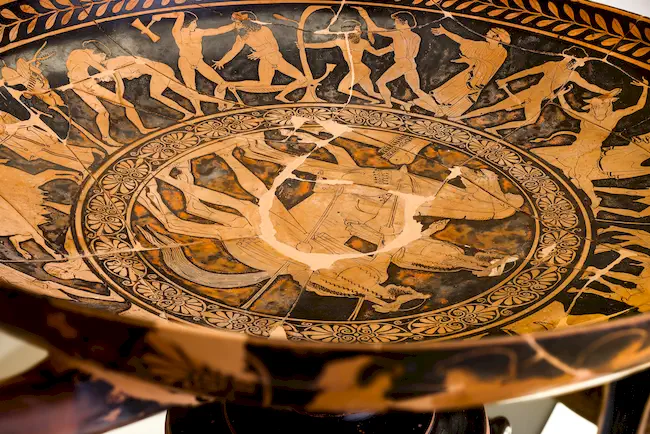 Penthesilea Painter - Arv 882 35 - Theseus And Peirithoos - Deeds Of Theseus - Memnon And Achilles Fighting - Ajax And Odysseus Quarrelling - Ferrara Man 44885 - 