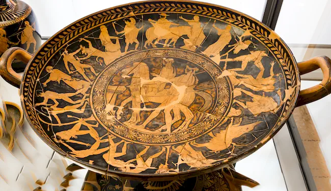 Penthesilea Painter - Arv 882 35 - Theseus And Peirithoos - Deeds Of Theseus - Memnon And Achilles Fighting - Ajax And Odysseus Quarrelling - Ferrara Man 44885 - 
