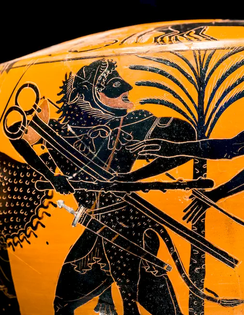 Rycroft Painter - Abv 337 Extra - Warriors Departing - Herakles And Apollon Struggling For The Tripod - Stuttgart Lmw As 84-1 - 